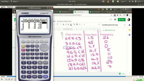 Constructing Frequency Table On Calculator Casio Fx 9860g Youtube