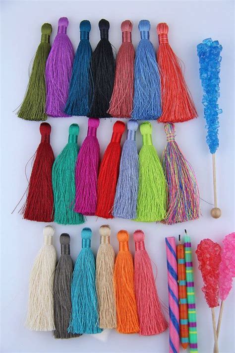 Silky Luxe Jewelry Making Tassels 3 5 Tassels For Etsy Handmade