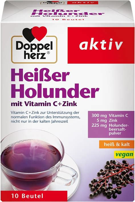 Doppelherz Heißer Holunder Vitamin C und Zink zur Unterstützung der