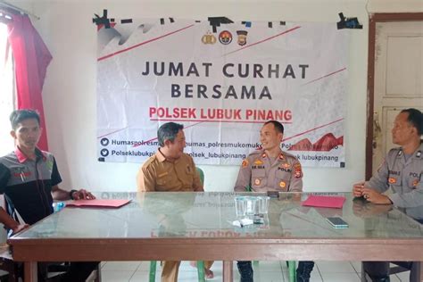 Gelar Jumat Curhat Kapolsek Lubuk Pinang Minta Ppk Netral