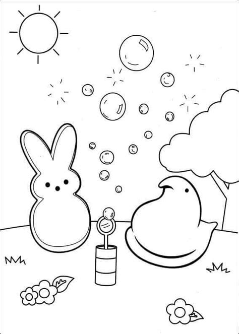 Free Printable Peeps Coloring Pages Bunny Coloring Pages Easter