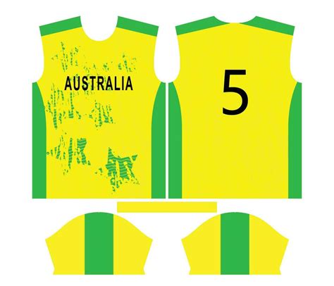 Australia cricket team sports kid design or Australia cricket jersey design 27289429 Vector Art ...