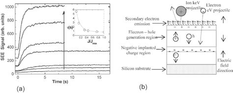 A Full Lines Evolution Of The Secondary Electron Emission Signal For