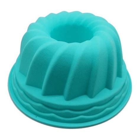 Forma Assadeira Silicone Redonda Furo Bolo Pudim Torta Cod Em