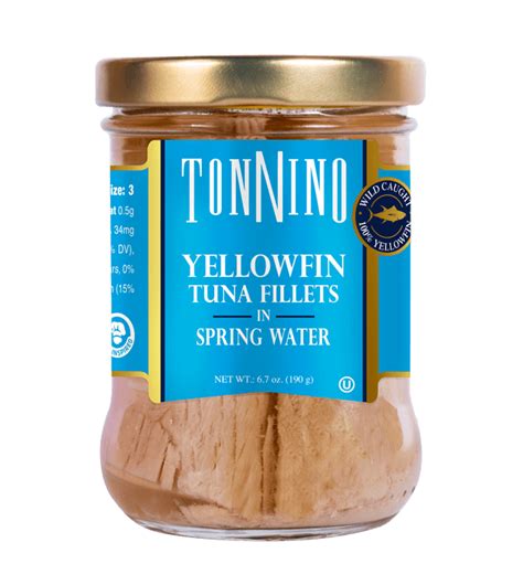 FAD Free Yellowfin Tuna Fillets In Spring Water Tonnino