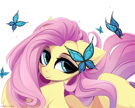 2574548 Safe Artist Xsatanielx Fluttershy Butterfly Pegasus