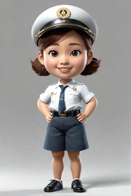 Premium Photo | A cartoon character in a police uniform