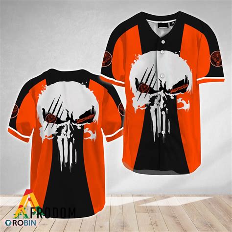 Ghost Head White Skull Jagermeister Baseball Jersey Shirt Style