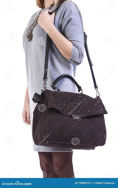 Woman With Handbag Stock Image Image Of Model Case 75883121