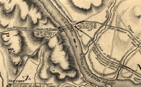 Trenton, New Jersey with Washington's Crossing Battle Map – Battle Archives