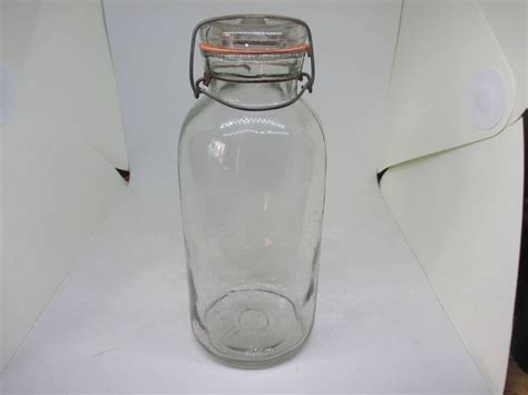 1880s Blown Glass Canning Jar Lid Bail Wire Cottage Farmhouse Collectible Display Marbles