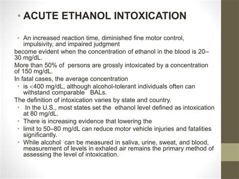 Alcohol Intoxication