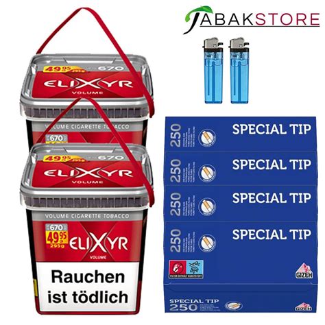 Elixyr Tabak Eimer 49 95 275g mit Gizeh Blue Hülsen