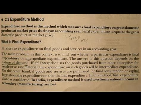 Expenditure Method Of National Income Measurement Of National