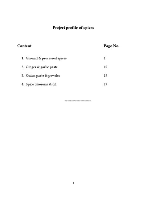 model project profiles  ginger foods