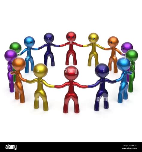 Men together circle social network characters worldwide large group ...