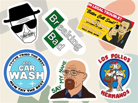 Breaking Bad Sticker Pack Decal Stickers For Laptop Breaking Bad Tv