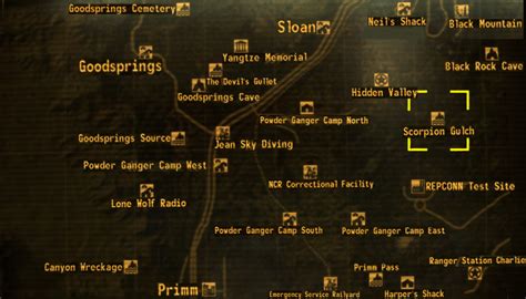 Scorpion Gulch The Fallout Wiki Fallout New Vegas And More