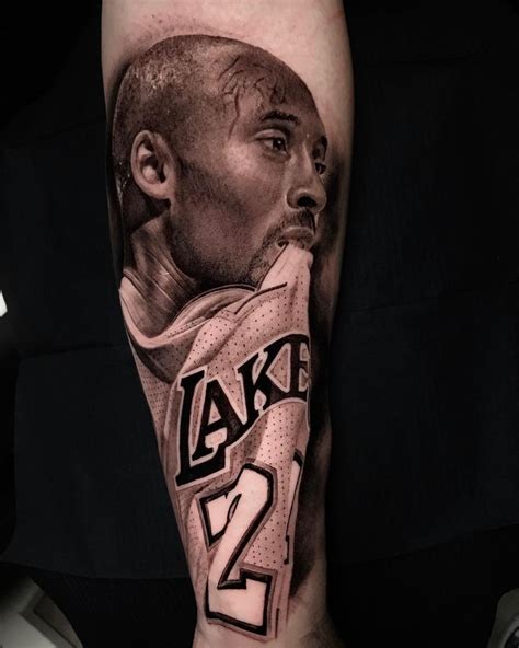 Kobe Bryant Tattoos, Nba, Black And Grey Tattoos, Portrait Tattoo, Lake ...