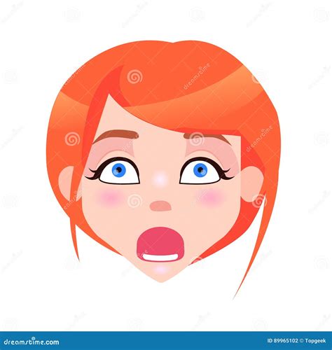 female character head isolated illustration stock vector illustration