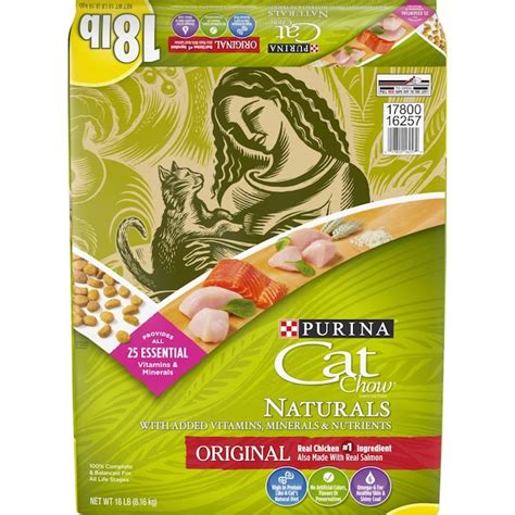 Purina CAT CHOW NATURALS 18LB Dry Cat Food - All-Natural Ingredients - Adult Lifestage - Chicken ...