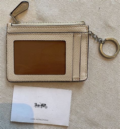 Coach Mini Skinny Women S Leather Id Card Coin Case K Gem