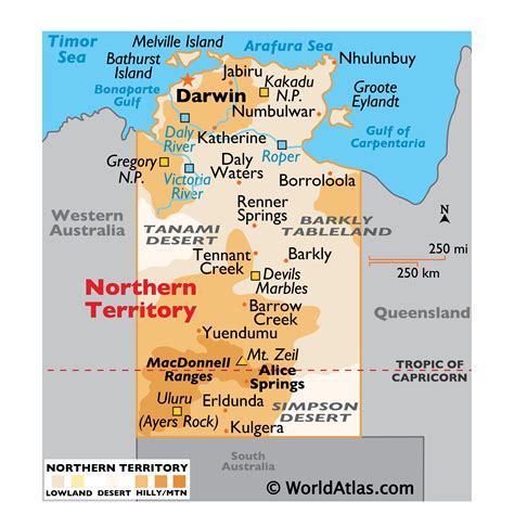 Macdonnell Ranges Map