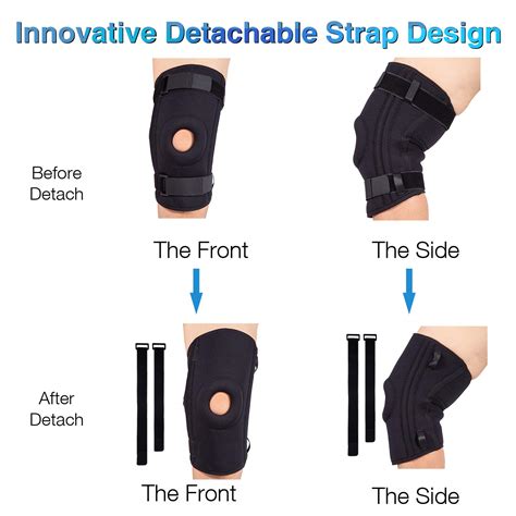 Nvorliy Knee Sleeve Plus Size For Large Leg Detachable Strap Design