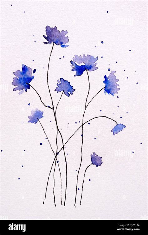 Watercolor flower painting hi-res stock photography and images - Alamy