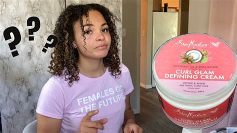 Using Shea Moisture Curl Glam Defining Cream Reviews Youtube