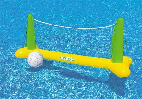 Kit Volei Infl Vel Para Piscina Bola E Rede Intex R