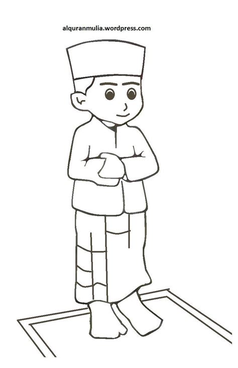Detail Mewarnai Gambar Orang Sholat Koleksi Nomer 6