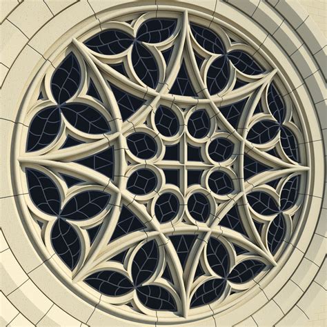 Gothic Rose Window Collegiate 3d 3ds