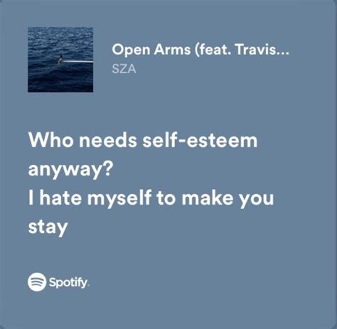 open arms - sos by sza — spotify lyrics | Meaningful lyrics, Pretty ...