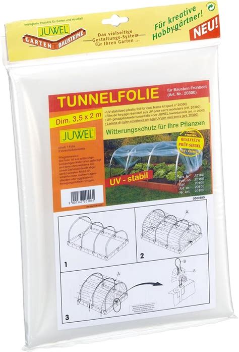 Juwel Tunnelfolie für Baustein Frühbeet Hochbeet Profiline