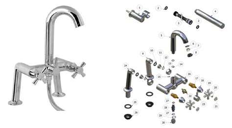 Deva Apostle Pillar Mounted Bath Shower Mixer Shower Spares