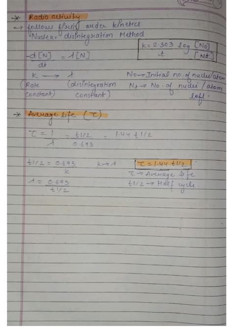 Solution Chemical Kinetics Handwritten Notes Of Class Studypool