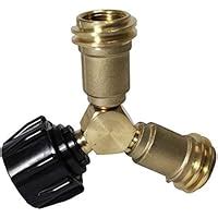 Amazon Gas ONE Propane Y Splitter Tee Solid Brass With 1 Male QCC