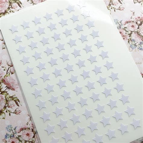 Vinyl 10mm, 1CM White Star Stickers, Planner Stickers - Etsy