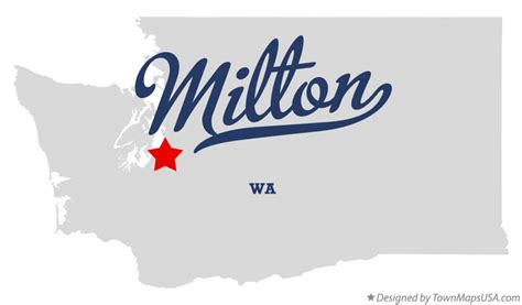 Map of Milton, WA, Washington