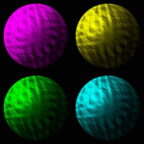 Set Of Abstract Colorful Balls With Scenic Texture Rainbow Theme