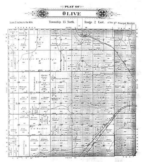 1906 Plat Book Olive Twp Map Butler Co Negenweb