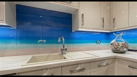 Printed Beach Scene Splashback By Creoglass Creoglass Co Uk Youtube