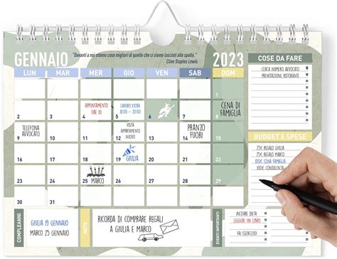 Ka Dens Calendario Da Muro A Calendari Per Parete Mesi Gen