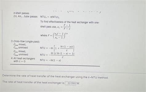 Solved Required Information Cold Water Cp J Kgk Chegg