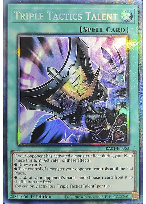 Triple Tactics Talent Th Anniversary Rarity Collection Yu Gi Oh