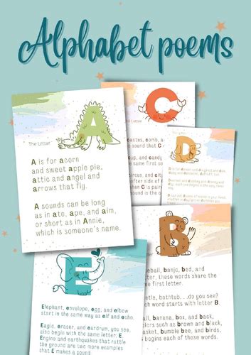 Alphabet Poems Teaching Resources