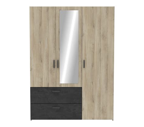 Armoire Portes Tiroirs L Cm Ready Imitation Ch Ne Ardoise