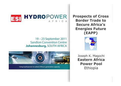 PDF Joseph K Magochi Eastern Africa Power Pool EthiopiaJoseph K