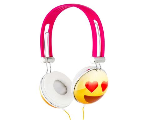 Emoji Overhead Stereo Headphones Heart Eyes Free Shipping